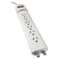 Philips USA Philips 6-Outlets Surge Suppressor - Receptacles: 6 - 1260J