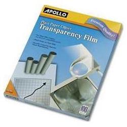 Apollo/Acco Brands Inc. Plain Paper Copier Transparency Film, Clear, 100 Sheets/Box (APOPP100C)