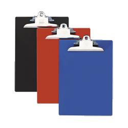 Nature Saver Plastic Clipboard, 1 Cap, 8-1/2 x12 , Black (NAT01540)