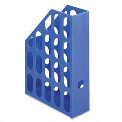 Universal Office Products Plastic Magazine File, Blue, 3w x 9 1/2d x 12 1/4h (UNV10401)