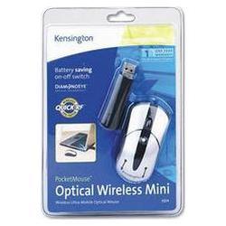 Acco Brands Inc. PocketMouse Mini Wireless Optical Mouse, Metallic (KMW72214)