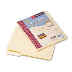 Smead Manufacturing Co. Poly File Folders, Letter Size, 1/3 Cut, Manila Colored, 12 Per Pack (SMD10510)