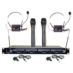 Pyle PDWM4300 4 Mic VHF Wireless Microphone System