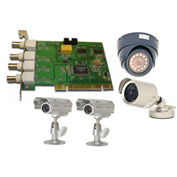 DIGITAL PERIPHERAL SOLUTIONS Q-See 4 Channel PCI DVR Card with 4 CMOS Camera Kits