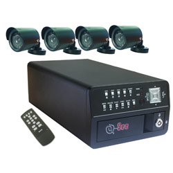 DIGITAL PERIPHERAL SOLUTIONS Q-See Q25DVR4ES 4 Channel MJPEG DVR with USB 2.0 port, 4 CMOS Cameras, 250GB IDE Hard Drive