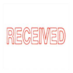 Sparco Products RECEIVED Title Stamp, 1-3/4 x5/8 , Red Ink (SPR60026)