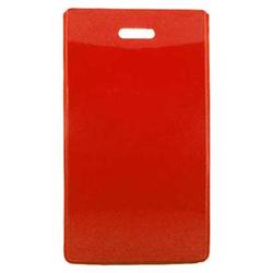 BRADY PEOPLE ID - CIPI RED SEMI RIGID VINYL LUGGAGE TAG HOLDE