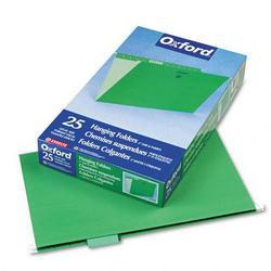 Esselte Pendaflex Corp. Recycled Colored Hanging File Folders, Legal, 1/5 Cut Tabs, Bright Green, 25/Box (ESS81630)