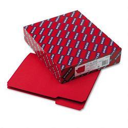 Smead Manufacturing Co. Recycled Interior File Folders, 3/4 Capacity, Letter, 1/3 Cut, Red, 100/Bx (SMD10267)