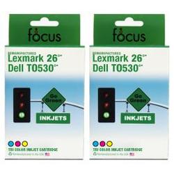 Abacus24-7 Reman Dell T0530 Valu 2-Pak: 2 Color Cartridges