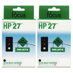 Abacus24-7 Reman HP 27 Valu 2-Pak: 2 black