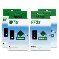 Abacus24-7 Reman HP 45 & 23 Valu 4-Pak: 2 black / 2 color