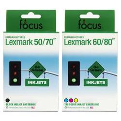 Abacus24-7 Reman Lexmark 50 & 60 Valu 2-Pak: 1 black / 1 color