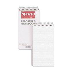 Sparco Products Reporter's Notebook,Gregg Ruled,70 Sheets,4 x8 ,12 Ct, White (SPRG48)
