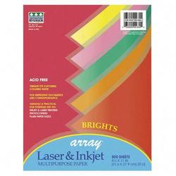 Riverside Paper Riverside Array Assorted Brights Bond Paper - Letter - 8.5 x 11 - 24lb - 500 x Sheet - Rojo Red, Lemon, Pumpkin, Hot Pink