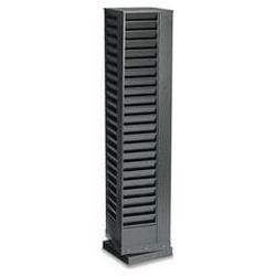 Buddy Products Roto Revolving 92 Pocket Literature Rack, Black, 67 5/8 h (BDY8164)