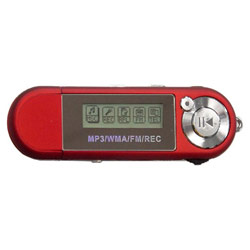 SDAT Aim-1G-Red - 1G Mp3 Player with Voice Recoder and FM Tuner