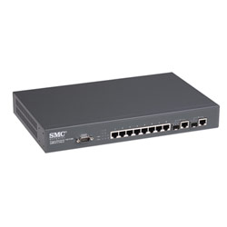 SMC TigerSwitch 10/100 Standalone 8-port 10/100 Managed Layer 2 Switch with 2 x Gigabit Combo ports