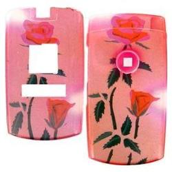 Wireless Emporium, Inc. Samsung A707 SYNC Trans. Red Rose Snap-On Protector Case Faceplate