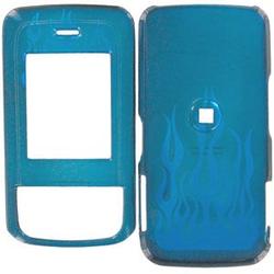 Wireless Emporium, Inc. Samsung Blast SGH-T729 Trans. Blue Flame Snap-On Protector Case Faceplate