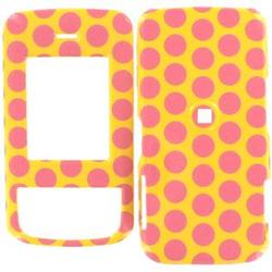 Wireless Emporium, Inc. Samsung Blast SGH-T729 Yellow w/Pink Polka Dots Snap-On Protector Case Faceplate