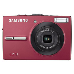 SAMSUNG DIGITAL Samsung L210 10 Megapixels, 3x Optical Zoom, Dual Image Stabilization, Face Detection, Digital Camera - Red