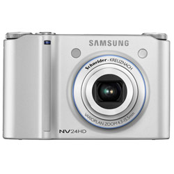 SAMSUNG DIGITAL Samsung NV24HD 10 Megapixel Digital Camera with HD Technology, 24mm Wide Angle, 2.5 AMOLED, Dual Image Stabilization - Silver