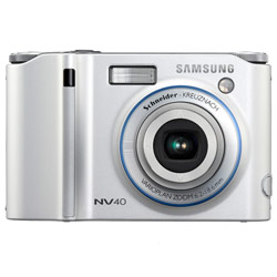 SAMSUNG DIGITAL Samsung NV40 10 Megapixel Digital Camera with Face Detection, Dual Image Stabilization, Schneider Lens to catch unexpected details - Silver