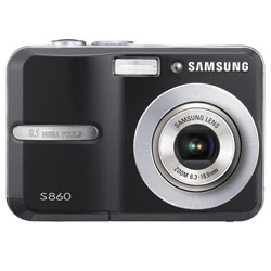 SAMSUNG DIGITAL Samsung S860 8 Megapixel Digital Camera with 3x Optical Zoom, Face Detection & Digital Image Stablilation - Black