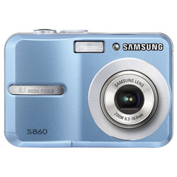 SAMSUNG DIGITAL Samsung S860 8 Megapixel Digital Camera with 3x Optical Zoom, Face Detection & Digital Image Stablilation - Blue