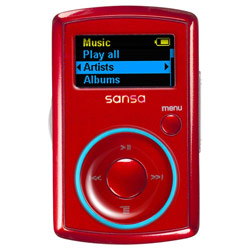 SanDisk Corporation SanDisk 2GB Sansa Clip - Red