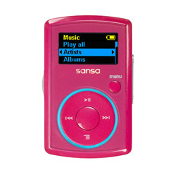 SanDisk Corporation SanDisk Sansa Clip 2GB MP3 Player - FM Tuner, Voice Recorder - OLED - Pink