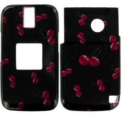 Wireless Emporium, Inc. Sanyo SCP-8500/Katana DLX Black w/ Cherries Snap-On Protector Case Faceplate