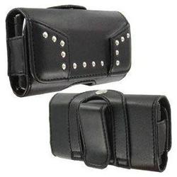 Wireless Emporium, Inc. Sanyo SCP-8500 Katana DLX Studded Premium Horizontal Leather Pouch