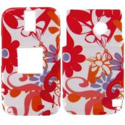 Wireless Emporium, Inc. Sanyo SCP-8500/Katana DLX White Floral Designs Snap-On Protector Case Faceplate