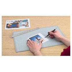 Hunt Manufacturing Company Self Healing Cutting Mat, Nonslip Bottom, 1 Grid, 12 x 18, Gray (HUNX7761)