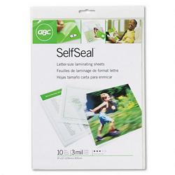 General Binding/Quartet Manufacturing. Co. SelfSeal® 3 Mil. Laminating Sheets, Letter Size, 9 x 12, 10/Pack (GBC3747308)