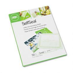 General Binding/Quartet Manufacturing. Co. SelfSeal® 3 Mil. Laminating Sheets, Letter Size, 9 x 12, 50/Pack (GBC3747307)