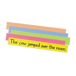 Pacon Corporation Sentence Strips, Sturdy Tagboard, 3 x28 , 100/Pack, Asstorted (PAC1733)