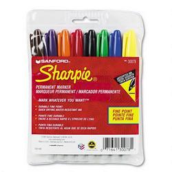 Faber Castell/Sanford Ink Company Sharpie® Permanent Markers, 1.0mm Fine Tip, 8 Color Set (SAN30078)