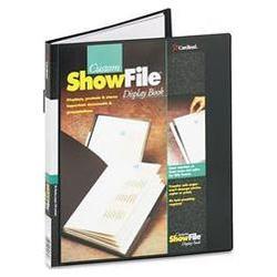 Cardinal Brands Inc. ShowFile™ Display Book with Custom Cover Pocket, 24 Sleeves, Black (CRD50232)
