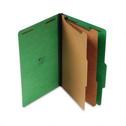 Universal Office Products Six Section Pressboard Classification Folder, Legal Size, Emerald Green, 10/Bx (UNV10312)