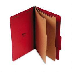 Universal Office Products Six Section Pressboard Classification Folder, Legal Size, Ruby Red, 10/Bx (UNV10313)