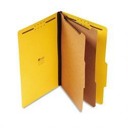 Universal Office Products Six Section Pressboard Classification Folder, Legal Size, Yellow, 10/Bx (UNV10314)