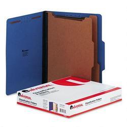 Universal Office Products Six Section Pressboard Classification Folder, Letter Size, Cobalt Blue, 10/Bx (UNV10301)