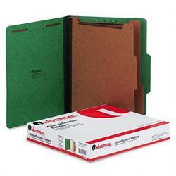Universal Office Products Six Section Pressboard Classification Folder, Letter Size, Emerald Green, 10/Bx (UNV10302)