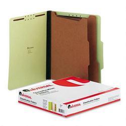 Universal Office Products Six Section Pressboard Classification Folder, Letter Size, Green (UNV10271)
