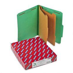 Smead Manufacturing Co. Six Section Pressboard Classification Folders, Letter, Green, 10/Box (SMD14033)