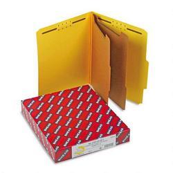Smead Manufacturing Co. Six Section Pressboard Classification Folders, Letter, Yellow, 10/Box (SMD14034)