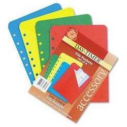 Daytimer/Acco Brands Inc. Slash File Pockets for Looseleaf Planners, 5 1/2 x 8 1/2, 4/Pack (DTM87298)